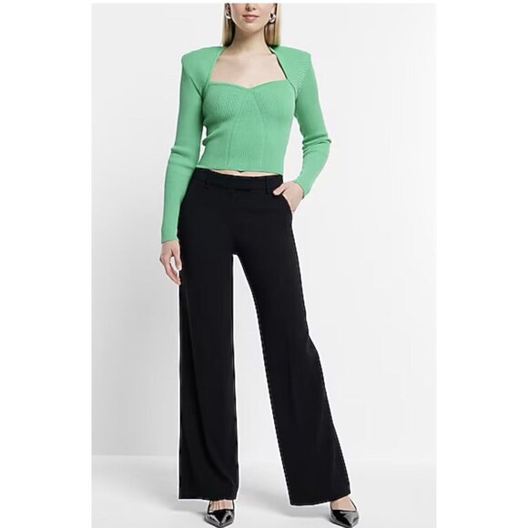 Express Mint V-Neck Sweater - Picture 2 of 13